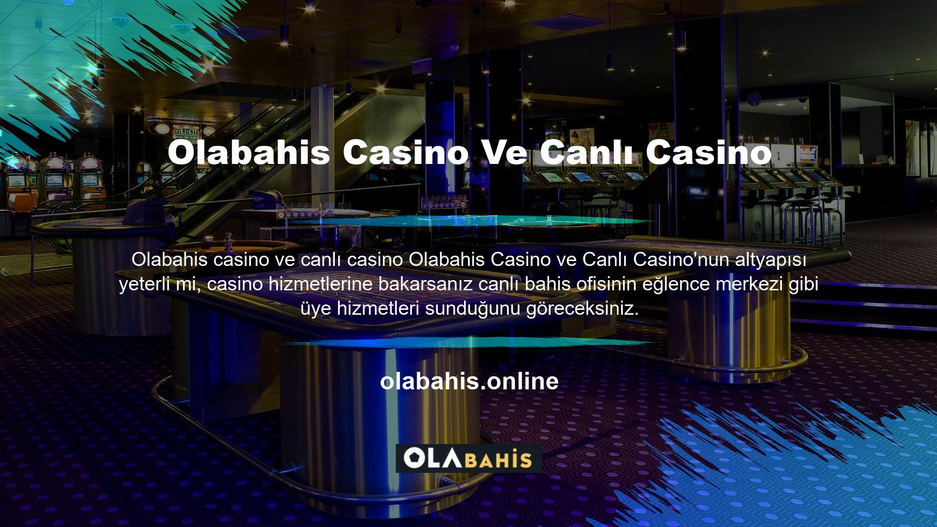 En iyi altyapı şirketlerinin desteğiyle, web sitesi çeşitli casino oyunlarını entegre etmektedir